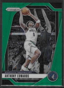 2024-25 Prizm Basketball Anthony Edwards Green Prizm # 100 - Picture 1 of 2