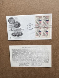 US 1969 FDC(A) +Golden Anniv American Legion #1369 +HQ "For God & Country" Card - Picture 1 of 2
