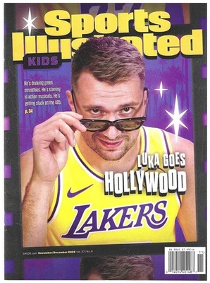 November 2025 Sports Illustrated Kids Luka Doncic McDavid Zubac Card Sheet! - Imagem 1 de 3
