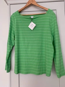 Brandneu mit Etikett John Lewis Schultereinsatz Top limettengrün 100 % Baumwolle Größe 16 UVP £22 - Bild 1 von 6
