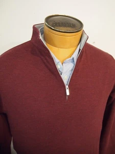 Peter Millar Crown bequemer Pullover Pulli mit Viertelreißverschluss neu mit Etikett Small $ 150 cranberryfarben - Bild 1 von 14