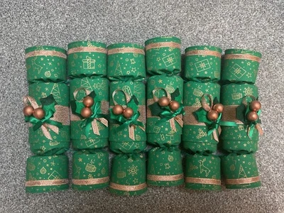 Reusable, Handmade Fabric Christmas Crackers  Set of 6 - Image 1 of 4