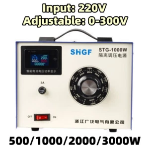 220V Input 0-300V Output AC Variable Voltage Regulator Power Supply 0.5/1/2/3KW - Picture 1 of 17