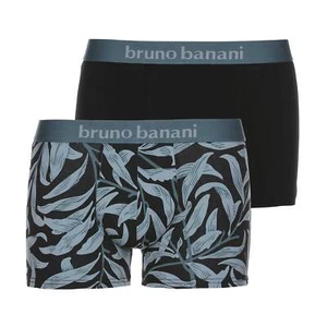 bruno banani short herren unterhose LEAF grau schwarz 2 Pack - Bild 1 von 3