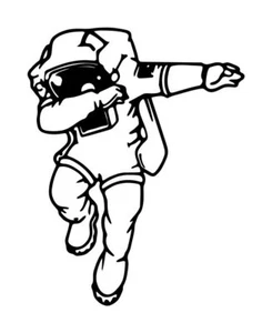 Calcomanía Astronaut Dabbing #1 4"x5" Elige Color - Imagen 1 de 2