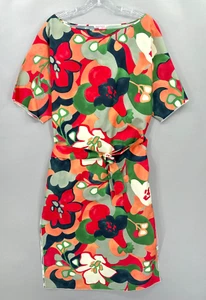 Frances Valentine Dress Small Floral Marguerite Floral Boatneck Maximalist Chic - Picture 1 of 18
