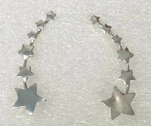 Schöne NEUE Sterling Silber STERN Ohr Pins, Ear Crawler, Kletterer, Ohrringe - Bild 1 von 2