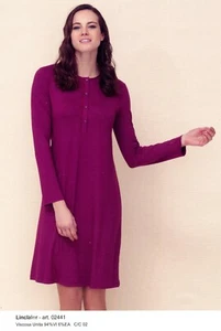 Camicia notte donna serafino con bottoni manica lunga in viscosa Linclalor 02441 - Foto 1 di 1