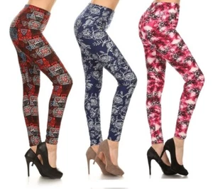 Buttery Soft High Waisted Extra Plus Size - 14 Pattern Choices - Picture 1 of 14