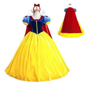 Schneewittchen PrinzessinKleid Kostüm Karneval Fasching Erwachsene Dame Cosplay' - Bild 1 von 11