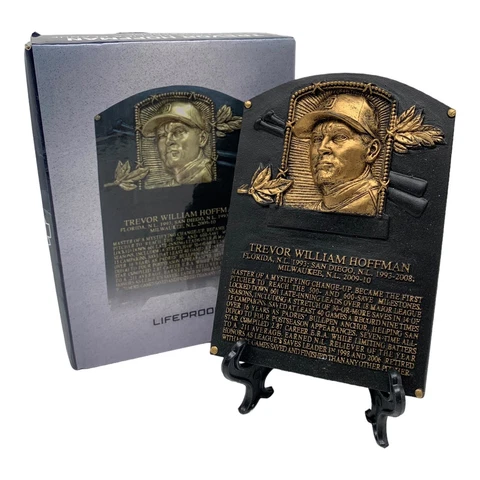 Trevor Hoffman Hall Of Fame Replica Padres SGA 8/18/18 HOF Plaque 4.75" x 3.5" Cover
