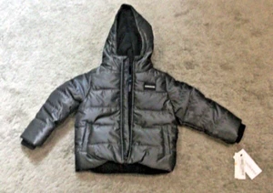 Calvin Klein Youth Puffer Jacket 3T Black Fleece Lined Polyester Full Zip - Bild 1 von 6