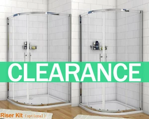 Quadrant Shower Enclosure Self-Clean Glass Cubicle Door Screen Tray - Picture 1 of 14