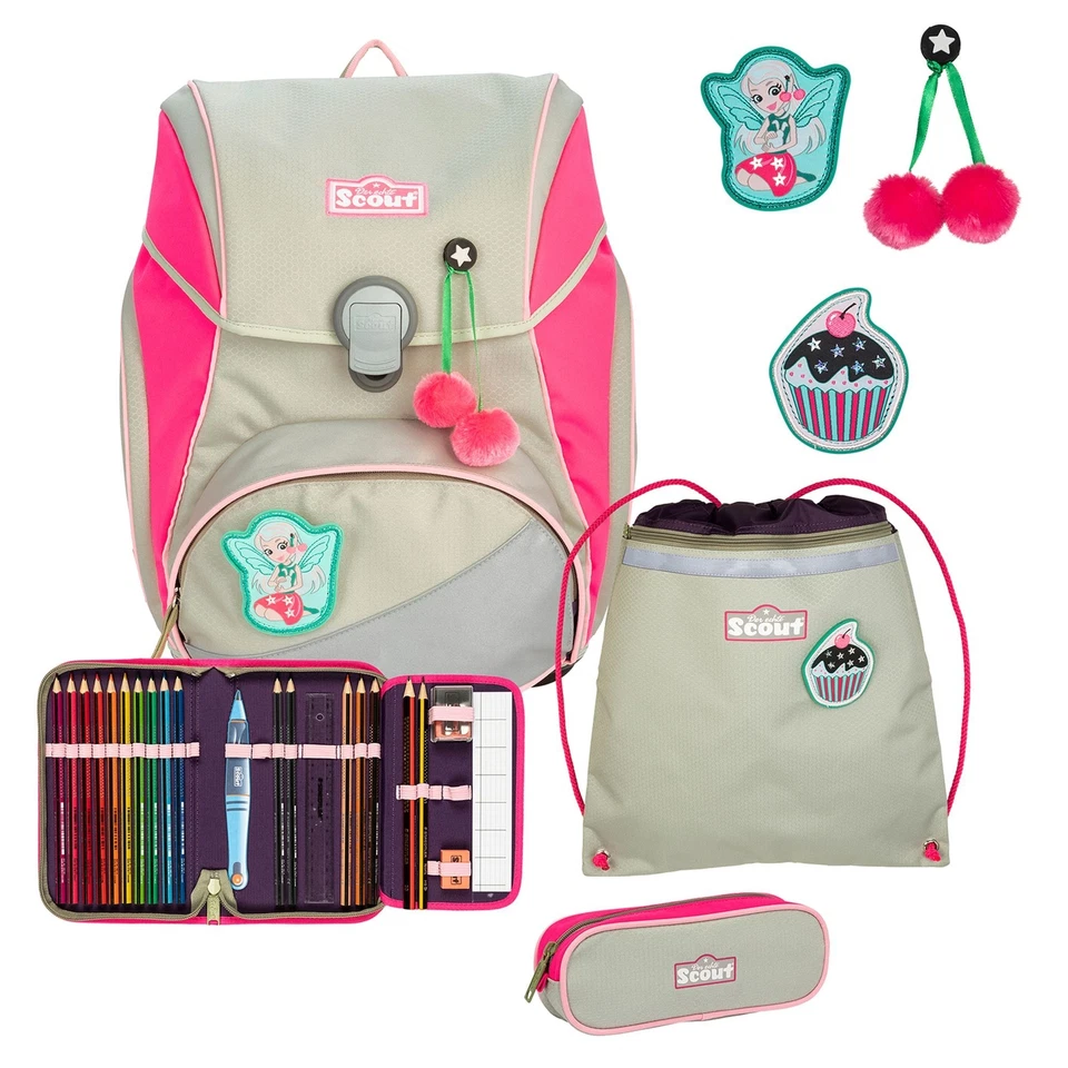 Scout 74400766500 Alpha Set 4-teilig Pink Cherry Schulranzenset