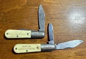 2 Vintage Barlow Colonial Pocket Knife Advertising Kibler's Garage Newberry SC - Picture 1 of 10