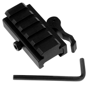 5-Slot QD Quick Detach Picatinny/Weaver Compact Lever Lock Adaptor Riser Rail - Picture 1 of 7