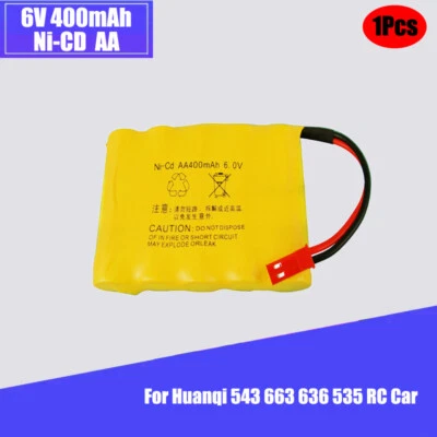 1er Pack 6V 400mAh Ni-CD AA Akku JST-2P Stecker für Huanqi 543 663 636 535 RC Autos - Bild 1 von 4