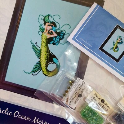 南极海洋美人鱼十字绣图和珠包 Nora Corbett NC354 著 — 第 1/4 张图片