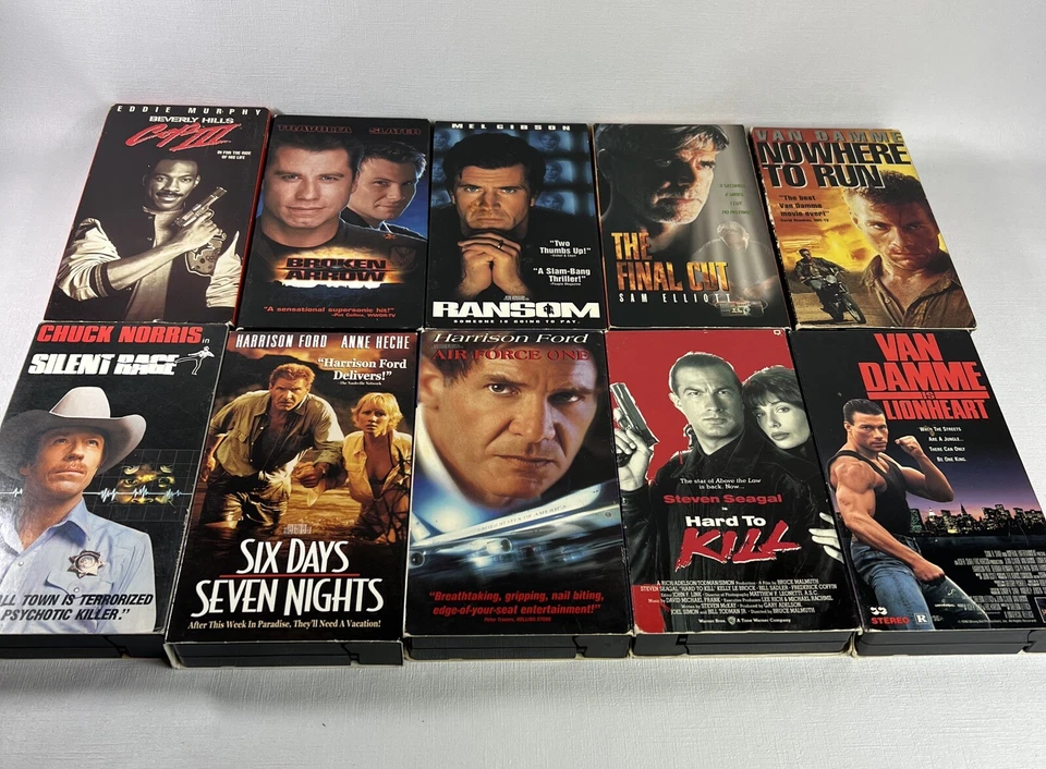 Action Packed Movie VHS Tape Lot of 10 Films - Image 1 of 4