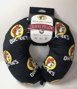 Buc-ees Travel Center- Neck Pillow, Memory Foam Beaver Logo- New w/Tags - 12x12 - Picture 1 of 3
