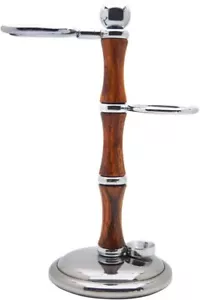 Men's Pure Wood Shaving Brush and Safety Razor Stand, Double Option - Picture 1 of 4
