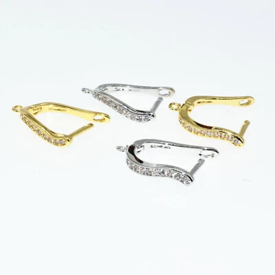 20PCS S925 Real Silver 18K Gold Filled Jewelry Earring Findings Bale Earwires - Image 1 of 4
