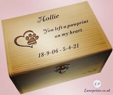 Personalised Keepsake Memorial Urn For Pet Dog Or Cat Cremation Ashes Memory Box