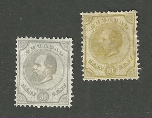 SELLOS NETH ANTILLAS #10, #11 — (2) KING WILLIAM -- 1889 -- SIN USAR - Imagen 1 de 3