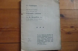 Catalogue Of The Valuable Library of A.M Broadley The Knapp Bradpole Dorset 1917 - Picture 1 of 4