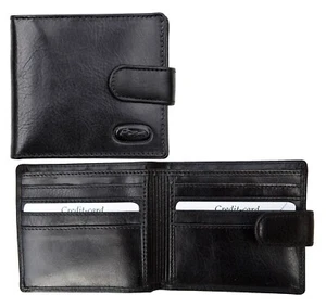 UNBOXED - NEW Hansson Luxury Colorado Italian Black Leather Wallet 6461 - Picture 1 of 4