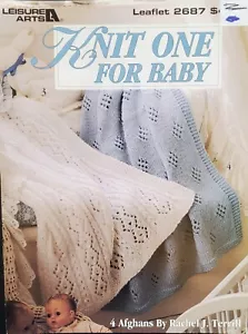 Knit One For Baby Afghans Knitting Patterns By Leisure Arts - Picture 1 of 4