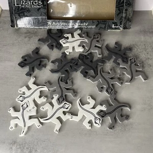 Lizards of MC Escher Foam Tile Puzzle 1996 MOMA Museum Of Modern Art 15 pieces - Picture 1 of 8