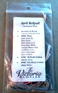 The Victoria Sampler April Bell pull Accessory Thread Pack - Picture 1 of 2