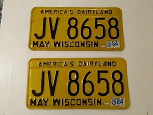 1984 WISCONSIN America's Dairyland License Plate Expired  - Picture 1 of 7