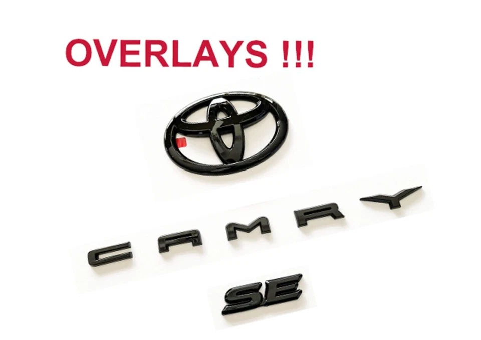 2018-2024 TOYOTA CAMRY LE BLACKOUT EMBLEM OVERLAY KIT GEN OEM PT948-03191-02