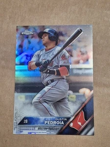 2016 DUSTIN PEDROIA TOPPS CHROME REFRACTOR BASEBALL CARD #78 BOSTON RED SOX - Picture 1 of 2