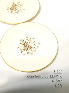 Lenox "Starlight"  7 Pcs Bread/Salad Plates 1952-1979 USA  6.25" Great Condition - Picture 1 of 4