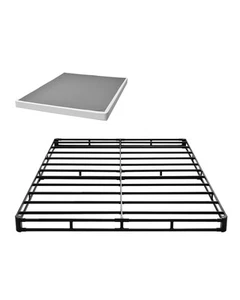 VEVOR Box Spring Queen Size Bed Frame with Fabric Cloth 79.1 L x 59.4 W x 4 H in - Picture 1 of 12