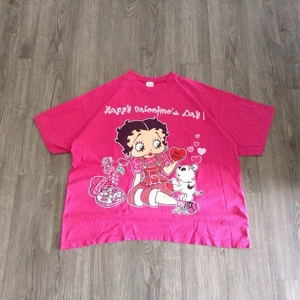 Camisa Be Mine Vintage 1995 Betty Boop Pink Hearts Feliz Día de San Valentín Talla XL - Imagen 1 de 6