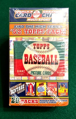 Caja de tarjetas de béisbol Find High Series 1952 vintage Mantle ~ busca paquete de 52 Topps Foto 1 de 4