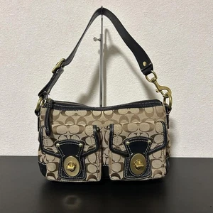 Coach 65th Anniversary Legacy Flap Turn lock Black Leather Purse Shoulder Bag - Picture 1 of 10