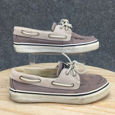Zapatos Sperry Top Sider para Hombres 10.5M Marrón Polvoriento Malva Barco Lona Con Cordones Sin Cordones Foto 1 de 4