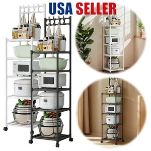 5 Tier Storage Rack 110LBS Heavy Duty for Laundry Bathroom Kitchen Garage Pantry - Picture 1 of 23