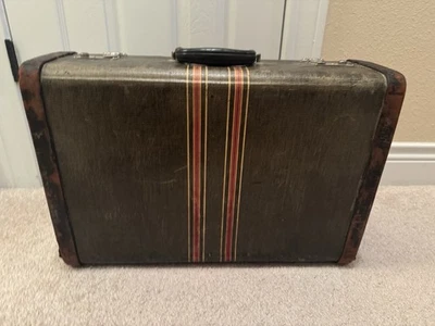 Maleta rígida Franklin de colección - Rayas de carreras - Equipaje decorativo envejecido Foto 1 de 4