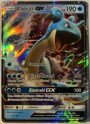 Pokemon Lapras GX | Deutsch 35/149 Sonne & Mond | Near Mint - Bild 1 von 2