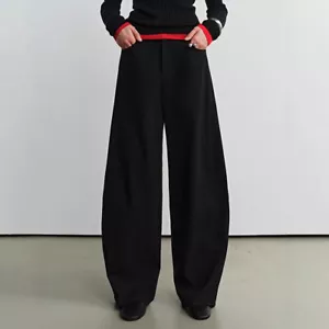 Pantalones informales de primavera de pierna ancha para mujer nuevos de algodón THE ROW - Imagen 1 de 20