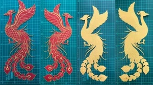 Large Phoenix Embroidered Patch Iron on Bird Applique for Jacket 12.6 x 5.9 Inch - Picture 1 of 9
