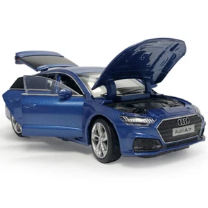11/32 Scale 2020 Audi A7 Hatchback Model Car Diecast Toy Cars Metal Vehicle Blue - Picture 1 of 15