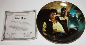 Star Wars Episode IV: A New Hope Han Solo China Plate 1986 Hamilton COA No Box - Picture 1 of 1