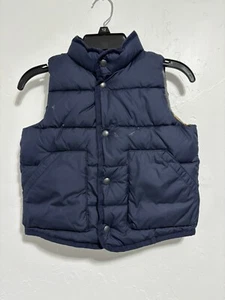 babyGap Navy Blue Boys Puffer Vest Jacket Full Zip Size 4 - Picture 1 of 6